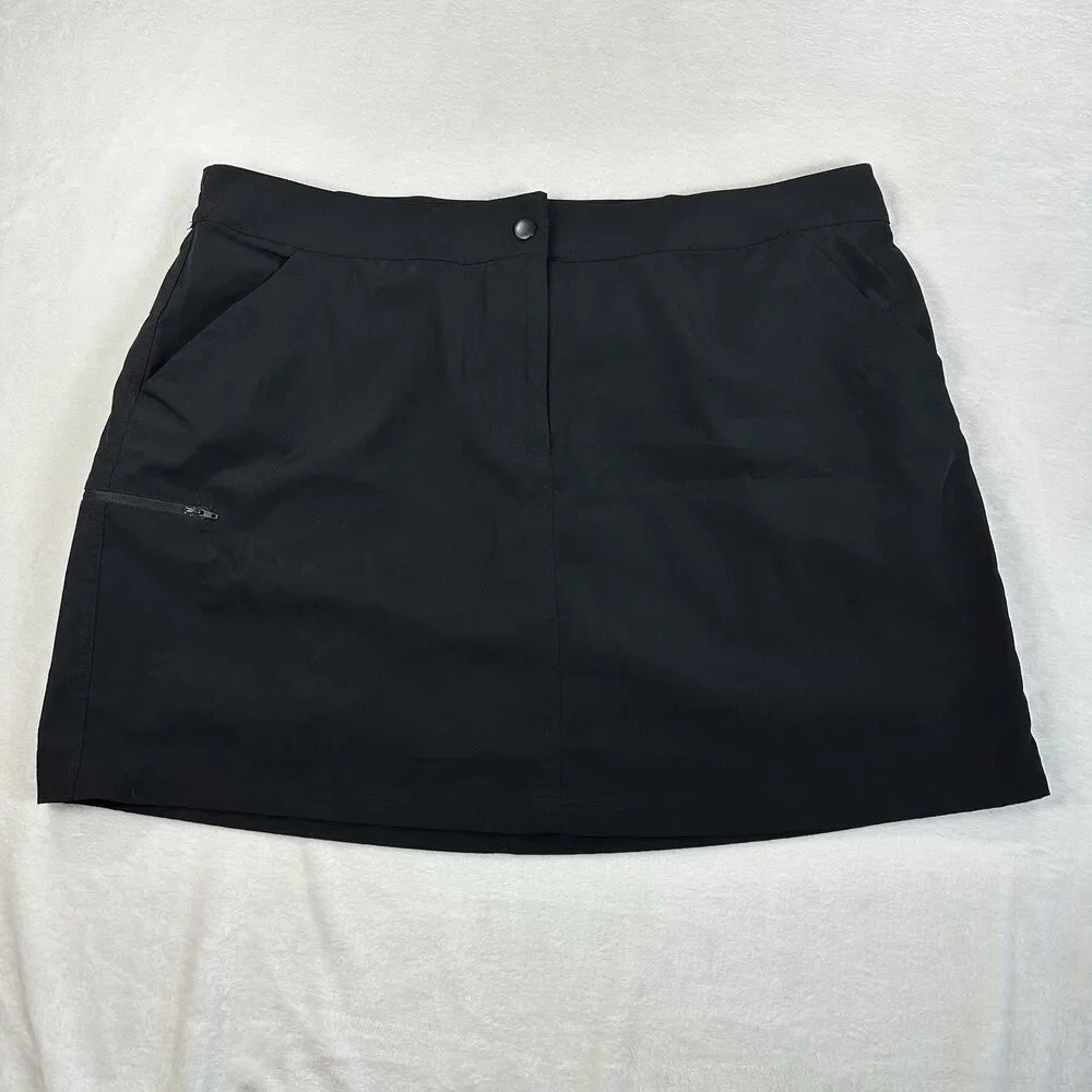 32 Degrees Cool Women’s XXL Black Athletic Skort Built In Shorts Stretch Active‎